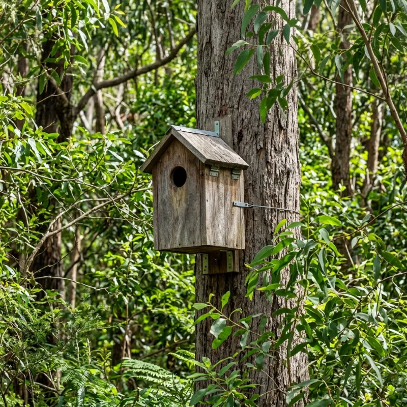 Animal nesting box installed as a humane alternative to a Lovely Banks roof cavity